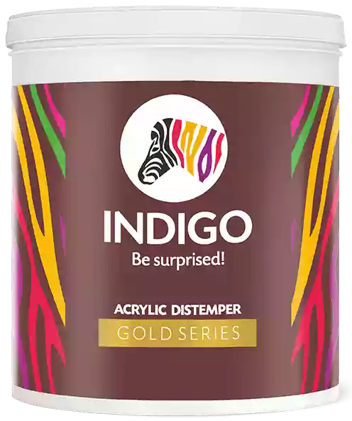 Indigo Paint - Acrylic Distemper Gold