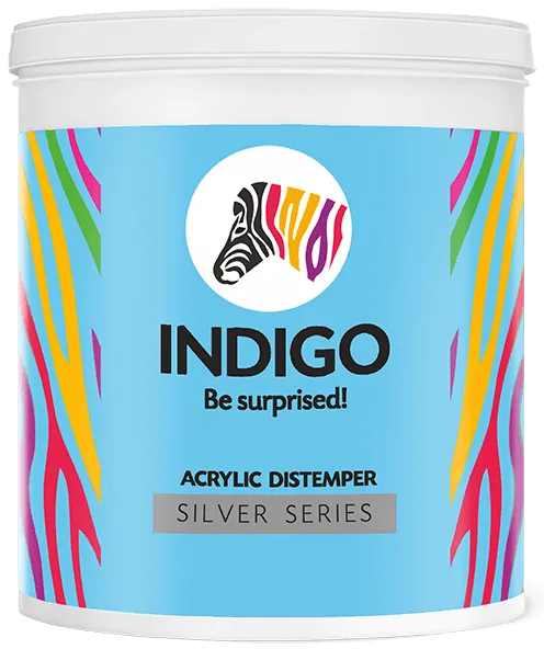 Indigo Paint - Acrylic Distemper Silver
